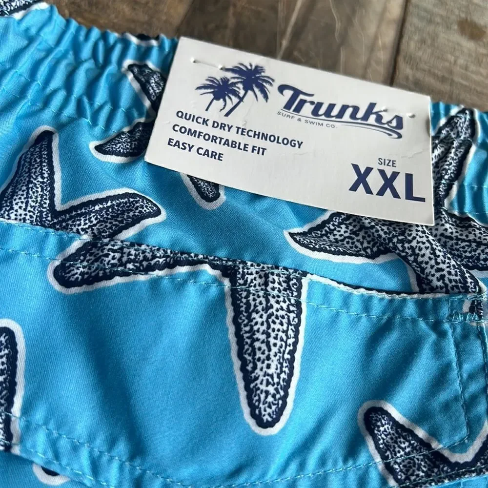 NWT Sano Starfish Printed Swim Shorts BY TRUNKS SURF & SWIM CO. SIZE XXL